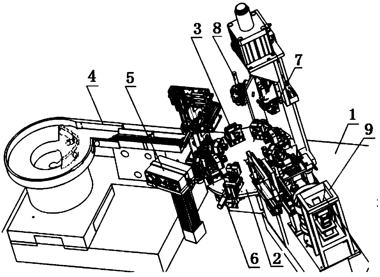 Full-automatic welding system for contact knife of frame circuit breaker