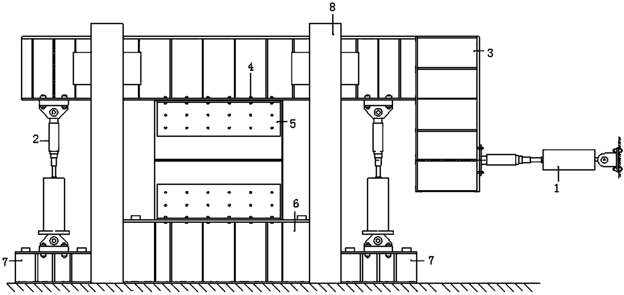 Structure test system with tension-compression bending shear force applying function