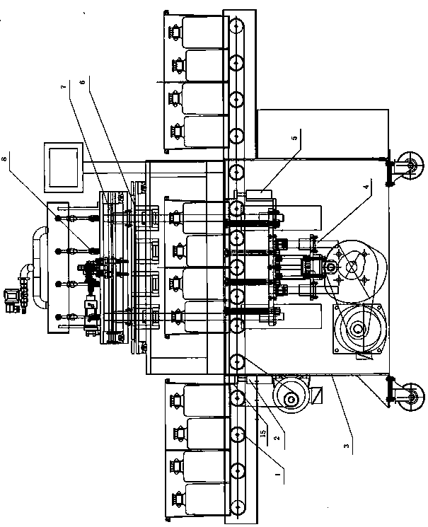 Fully-automatic liquid inoculating machine of bag-cultivated edible mushroom bag