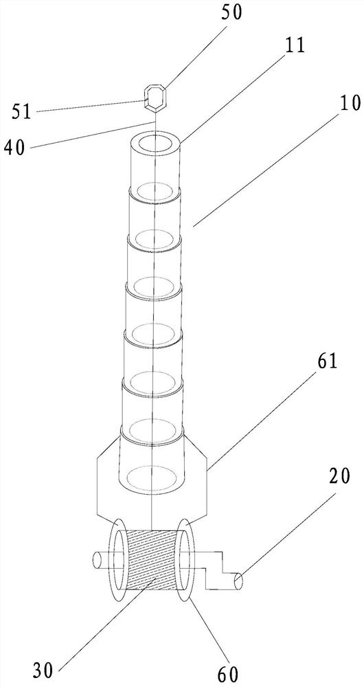 Wiring method and device for concrete performance test element connecting line