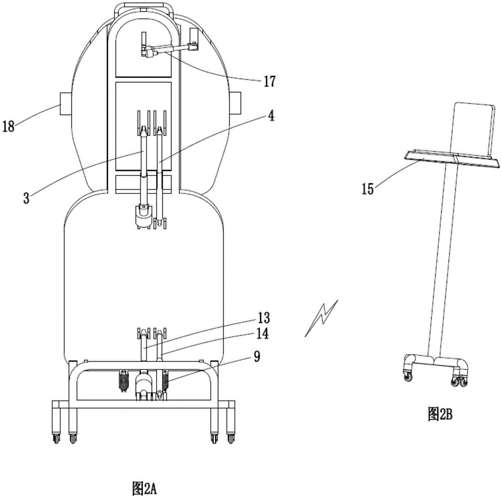 Adjustable balanced standing bed with armrests