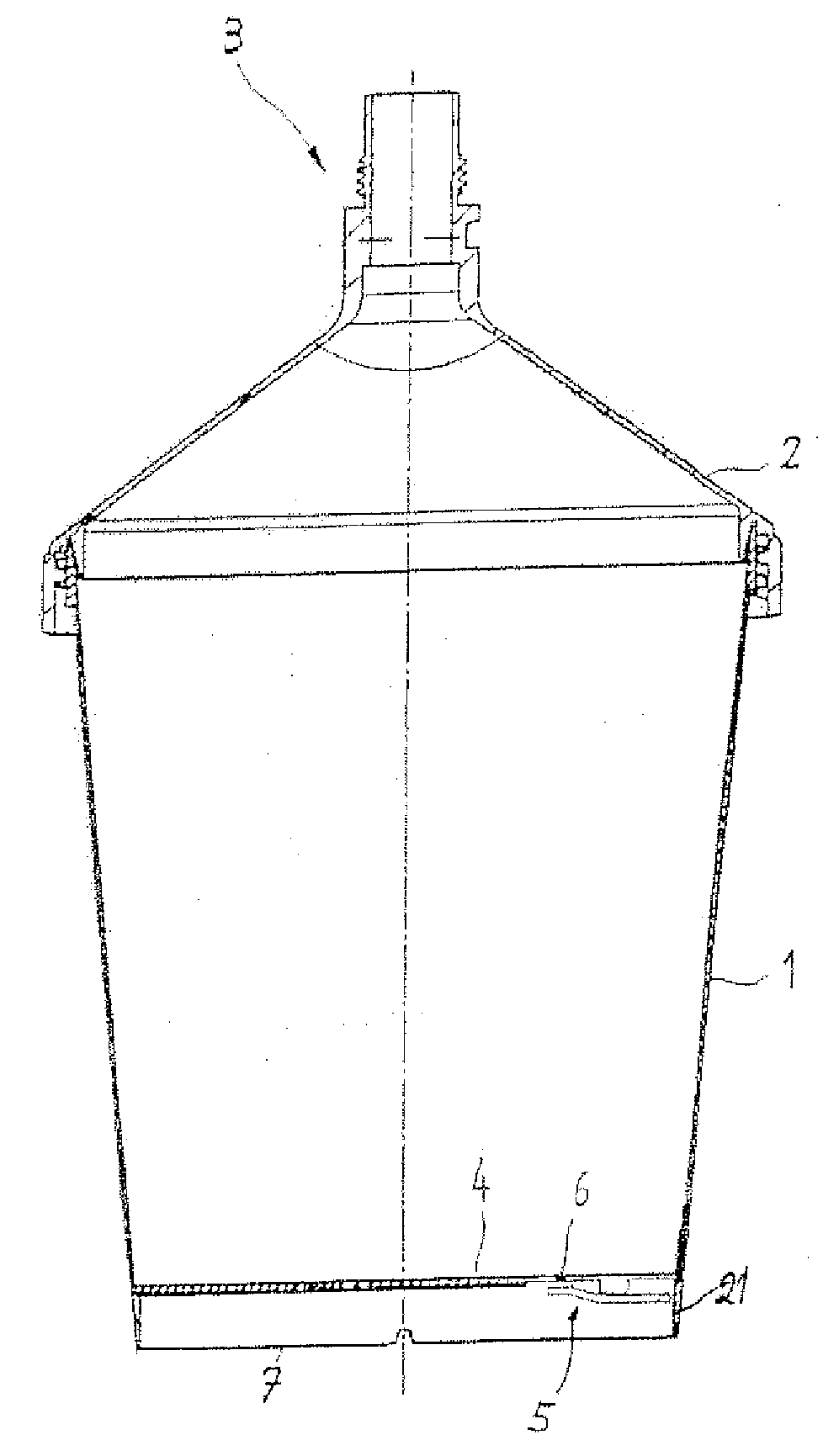 Fluid reservoir for a paint spray gun