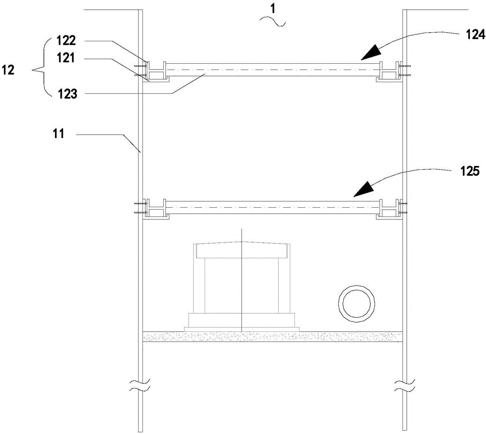 Foundation-pit reinforcement supporting device