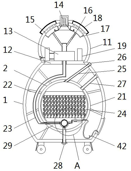 A long-distance transmission device for fire alarm