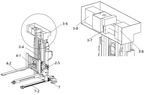 Truck-mounted self-loading and self-unloading forklift with weighing function