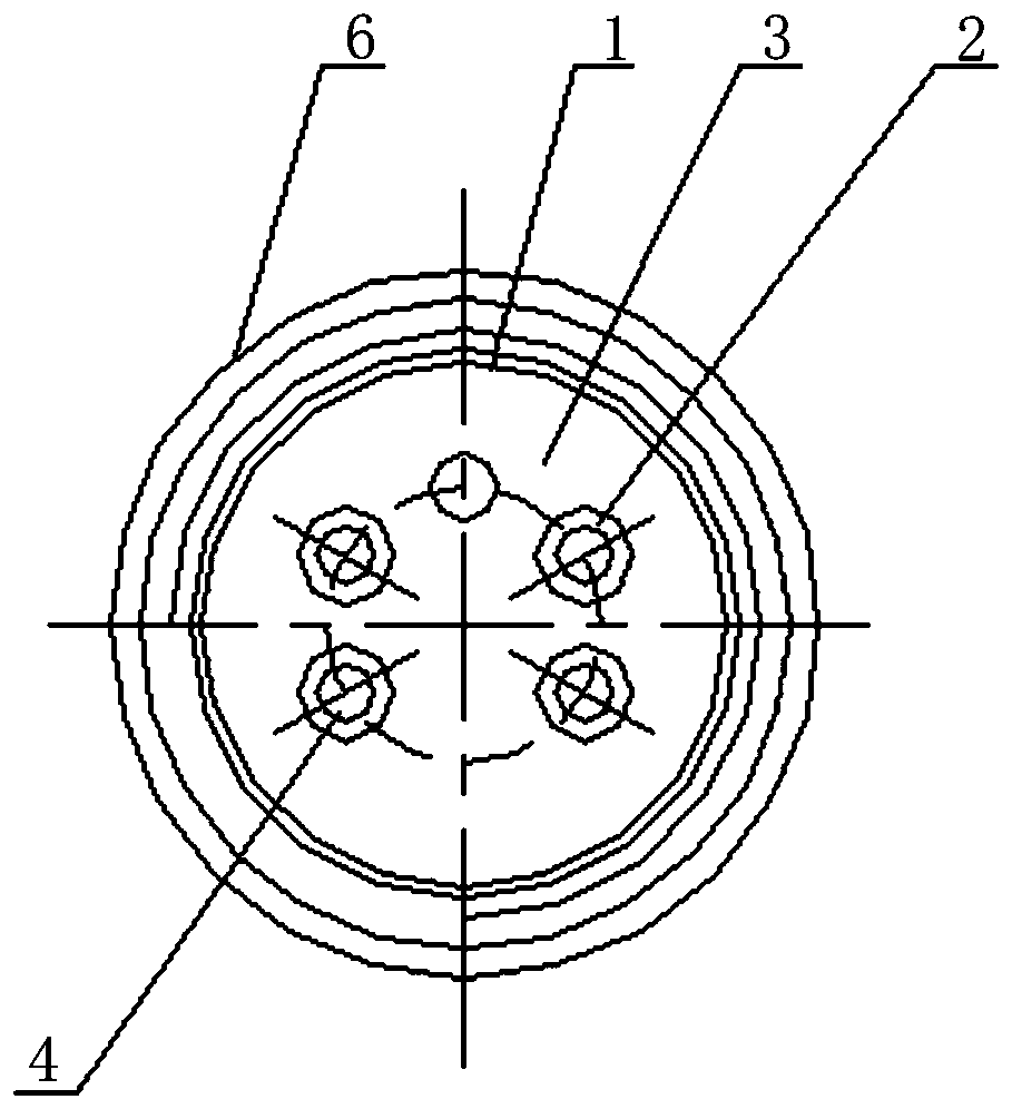 Reverse standard type misplug-proof watertight connector