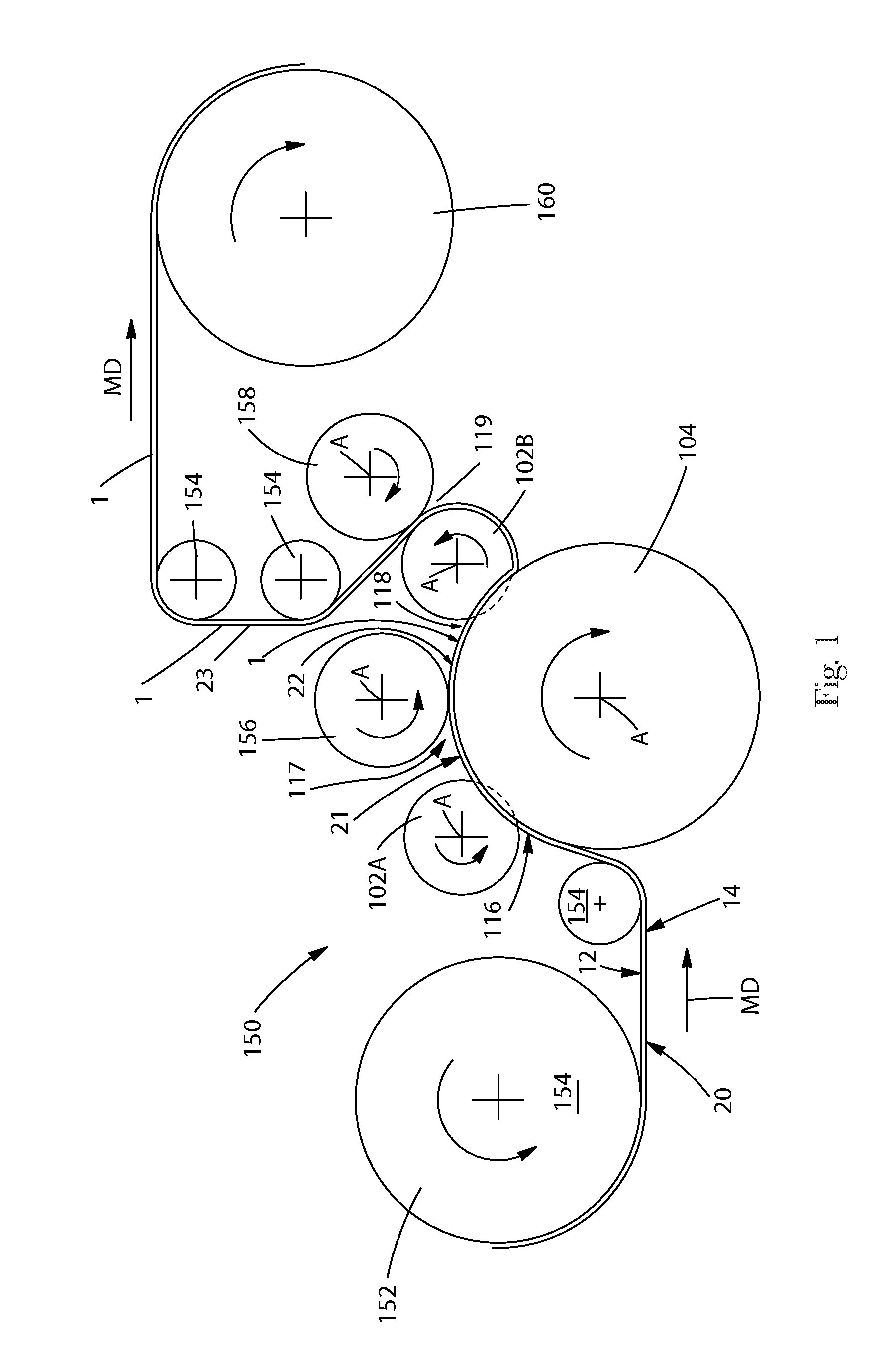 Fluid permeable structured fibrous web