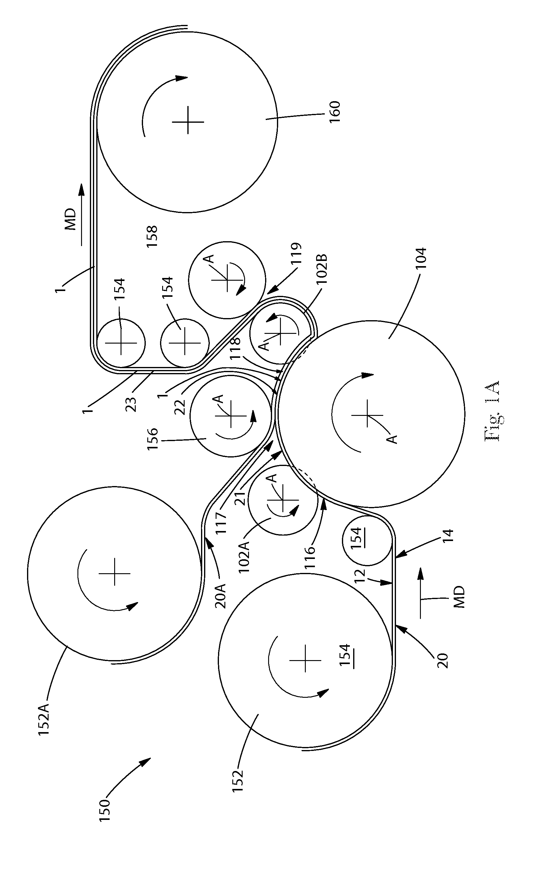 Fluid permeable structured fibrous web