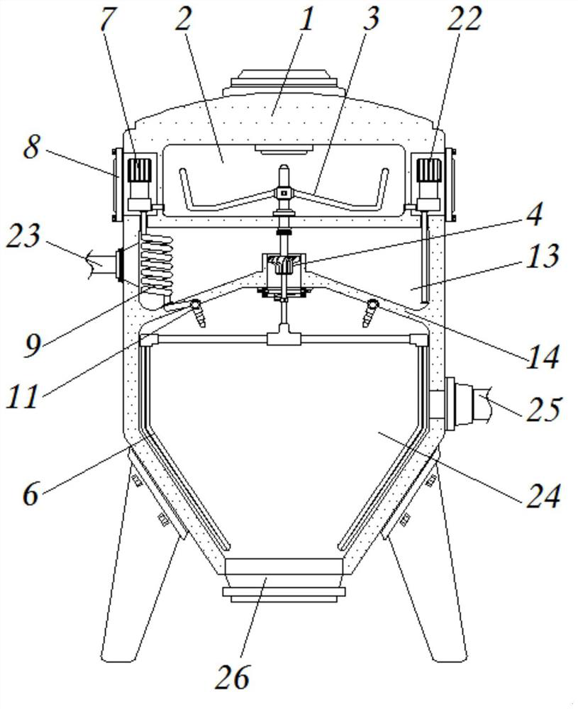 Self-cleaning heat energy recovery energy-saving type combustion waste gas treatment device