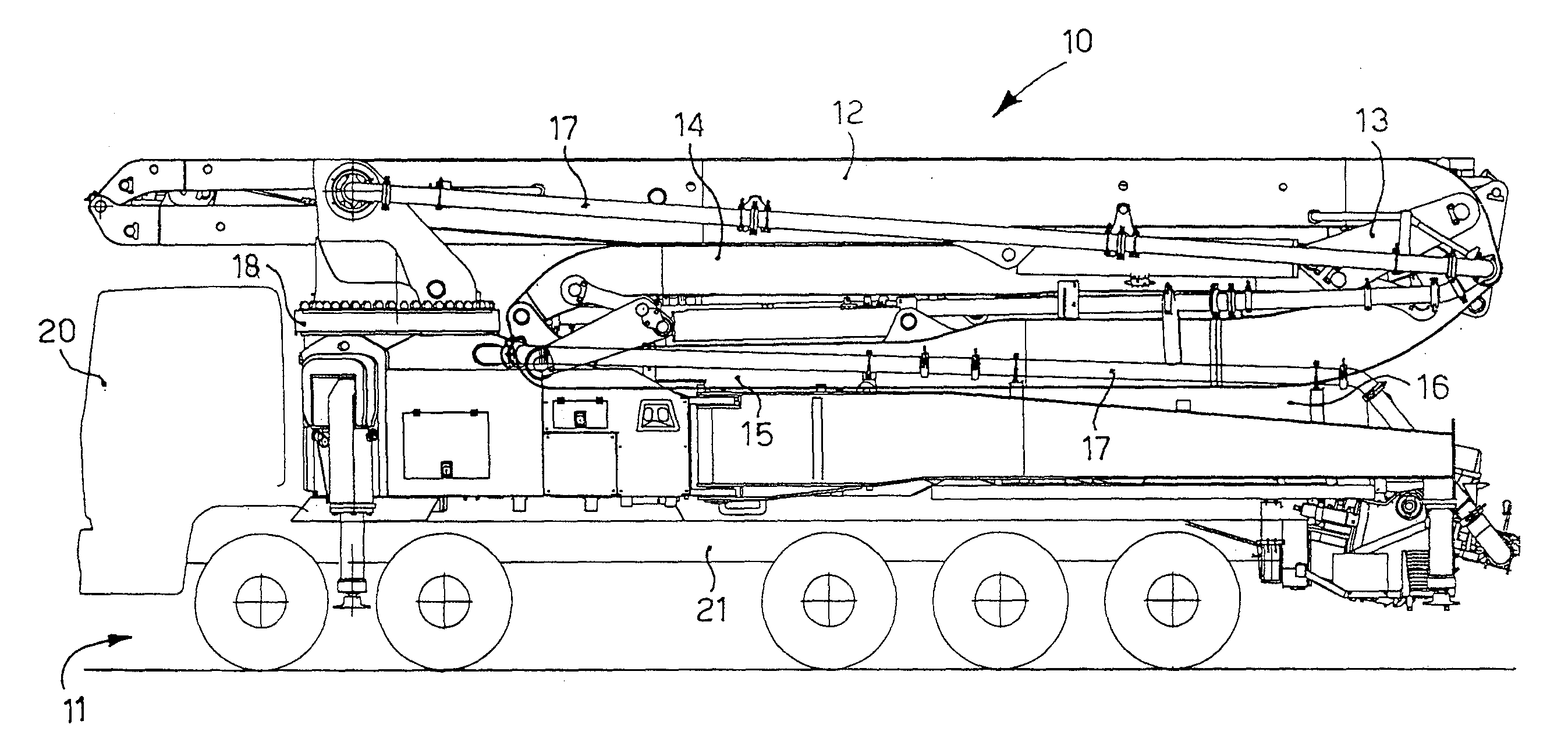 Arm made of composite material and relative production method