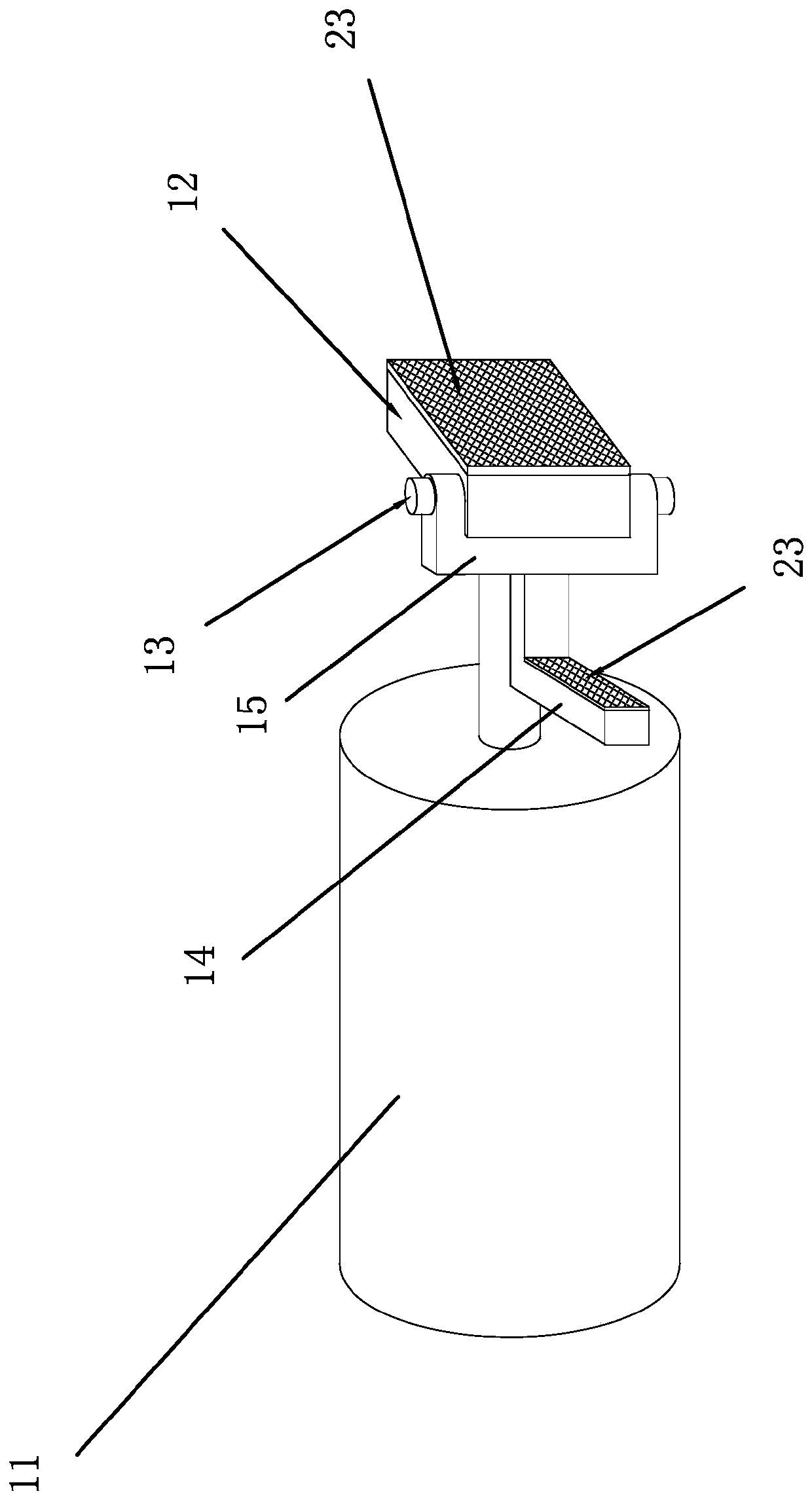 A detection device for the stability of solar water heater support