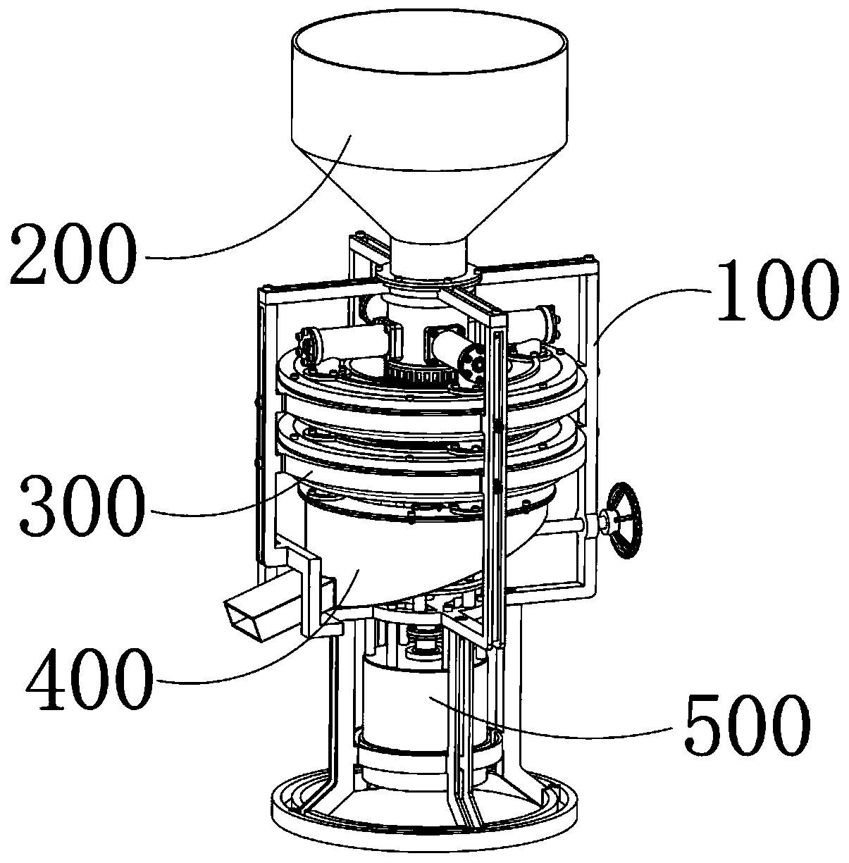 Double-layer multi-channel grain millstone crusher