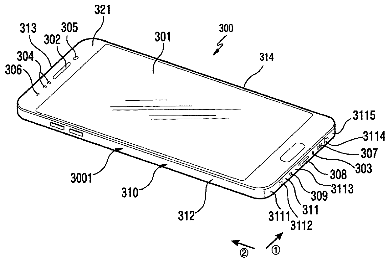 Antenna device having slit structure and electronic device including the same