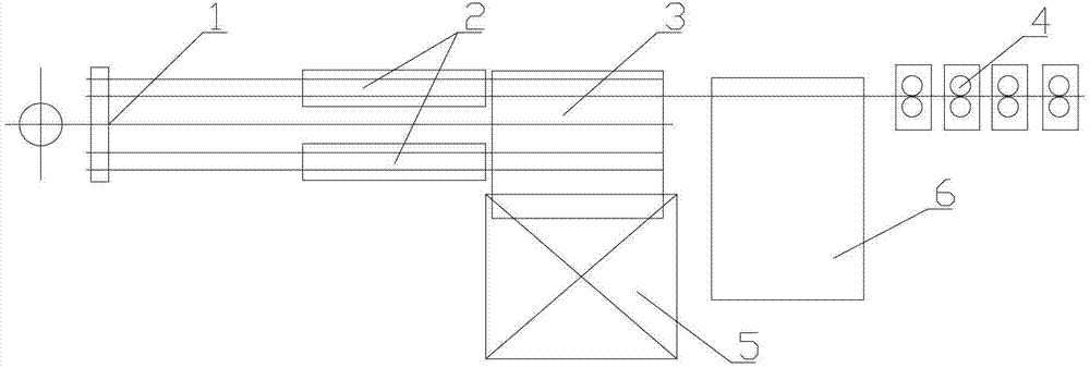 Continuous casting and rolling device and method for producing long profiles