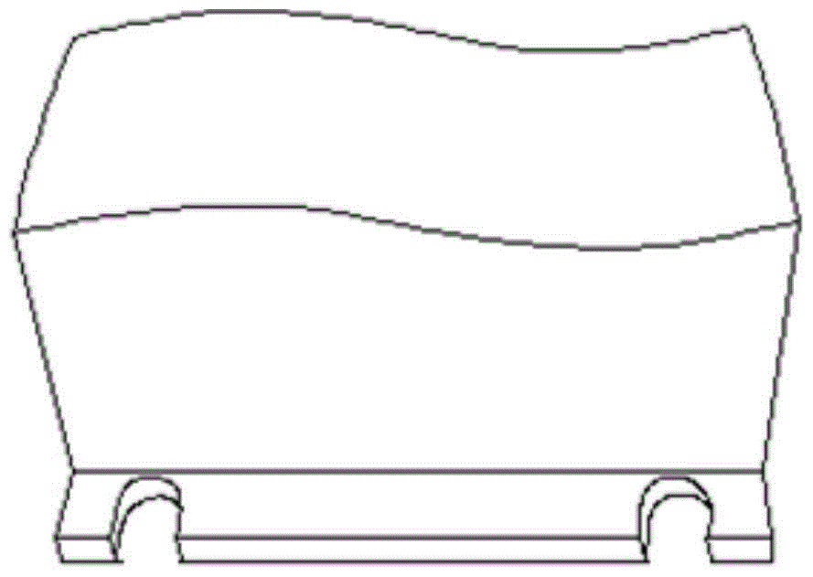 An experimental method for high-speed milling process of an integral hardened steel convex test piece and a convex test piece