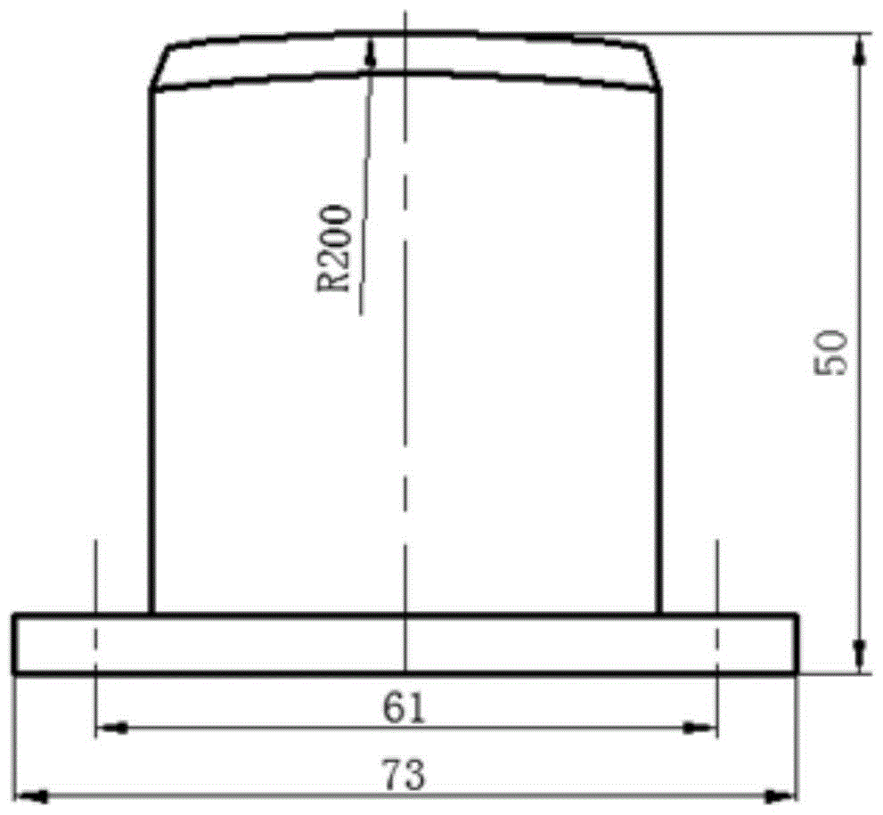 An experimental method for high-speed milling process of an integral hardened steel convex test piece and a convex test piece