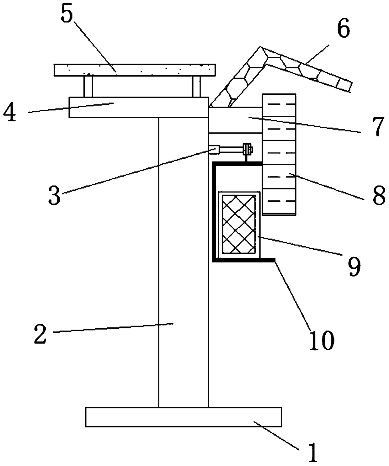 Screen column type IPC (industrial personal computer) device for outdoors