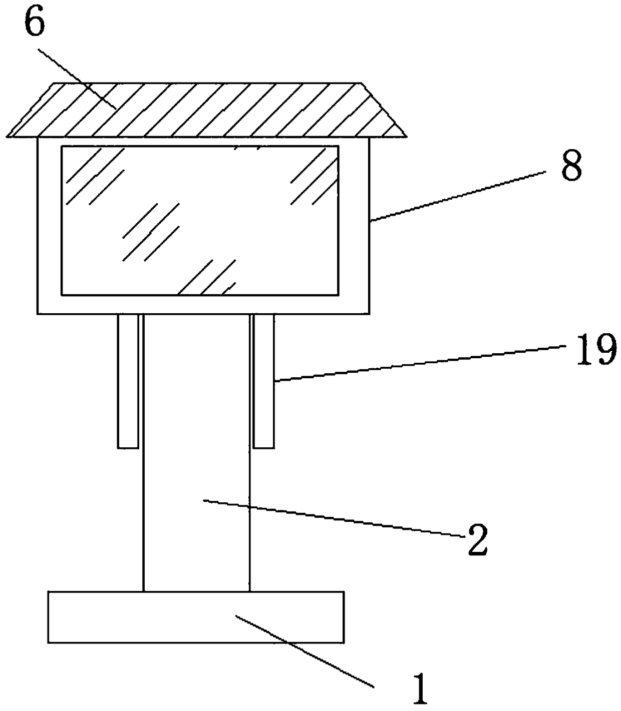 Screen column type IPC (industrial personal computer) device for outdoors