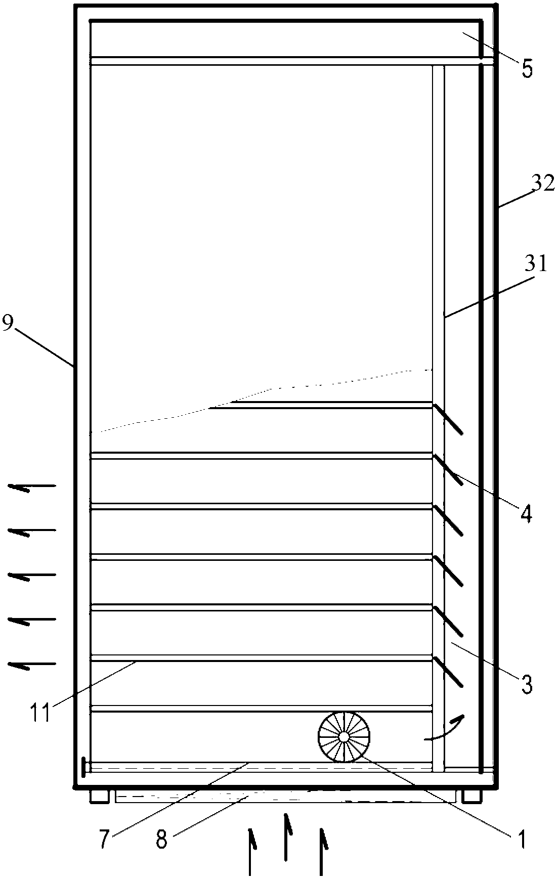 Vertical homeothermy IT (Information Technology) cabinet