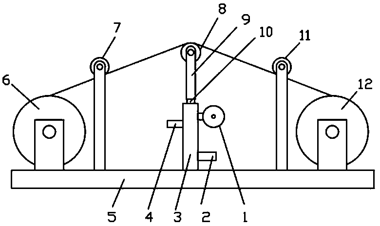 Curvature tension adjusting device for cloth winding