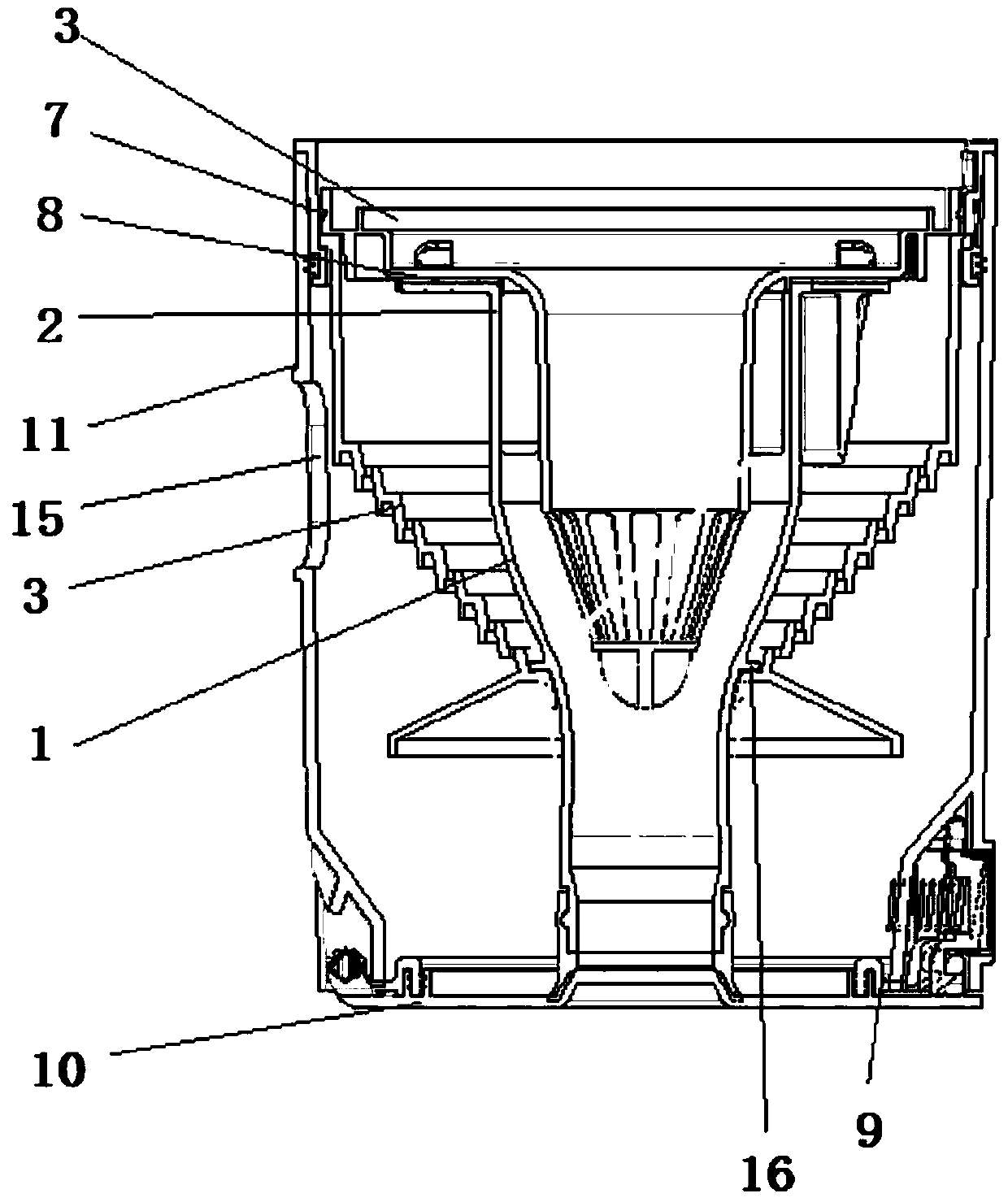 Air-dust separation mesh hood, air-dust separation system and dust collector