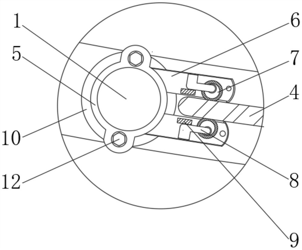 Combined mounting structure for atrium overhanging curve cambered surface glass railing