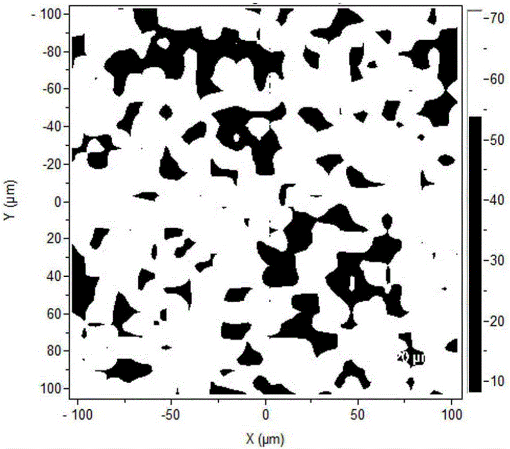 Method for large-area representation of graphite/silicon/amorphous carbon composite structure silicon-carbon cathode powder body