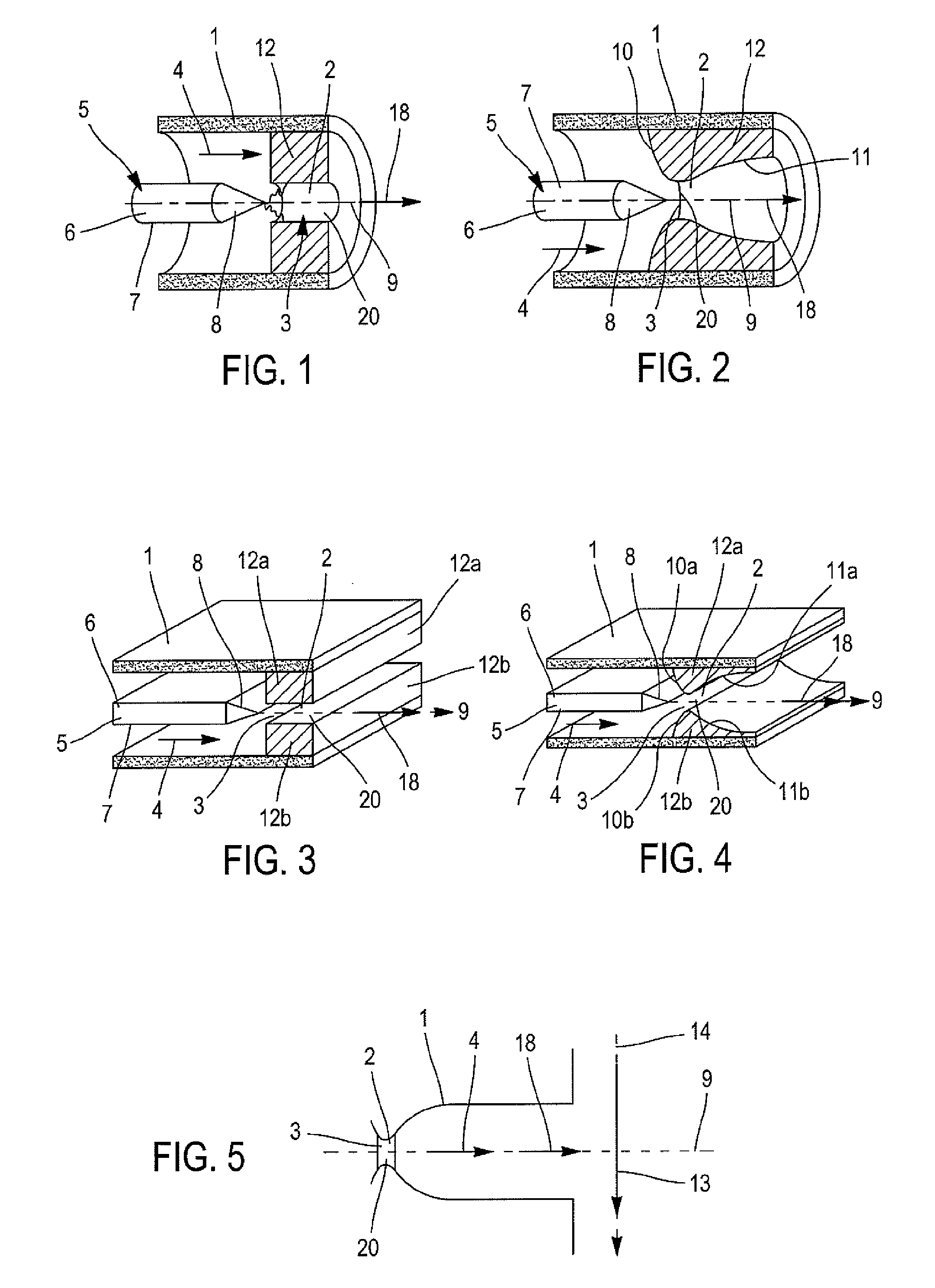 Method and device for adjusting the mass flow rate of a gas stream