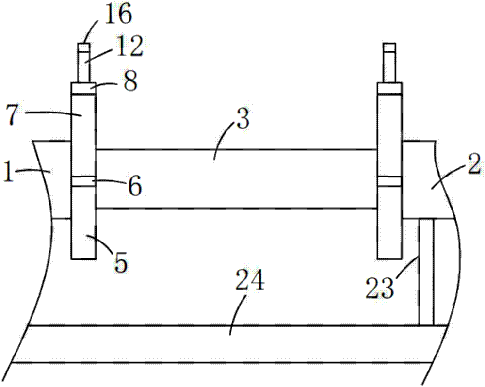 Film edge cutting and waste collecting device facilitating roller replacement