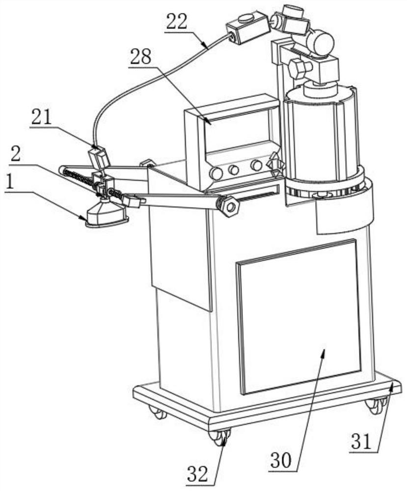 Inhalation type anesthesia device and working method thereof