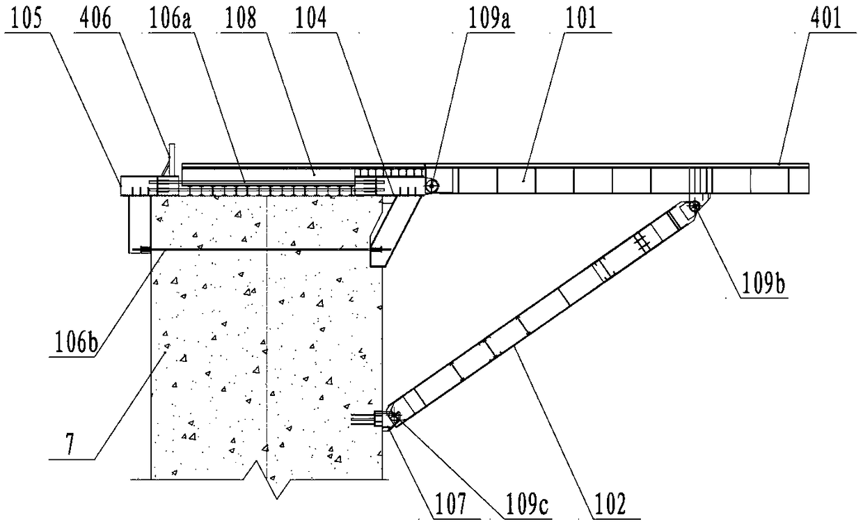 Telescopic bracket, steel box girder hoisting device and hoisting method