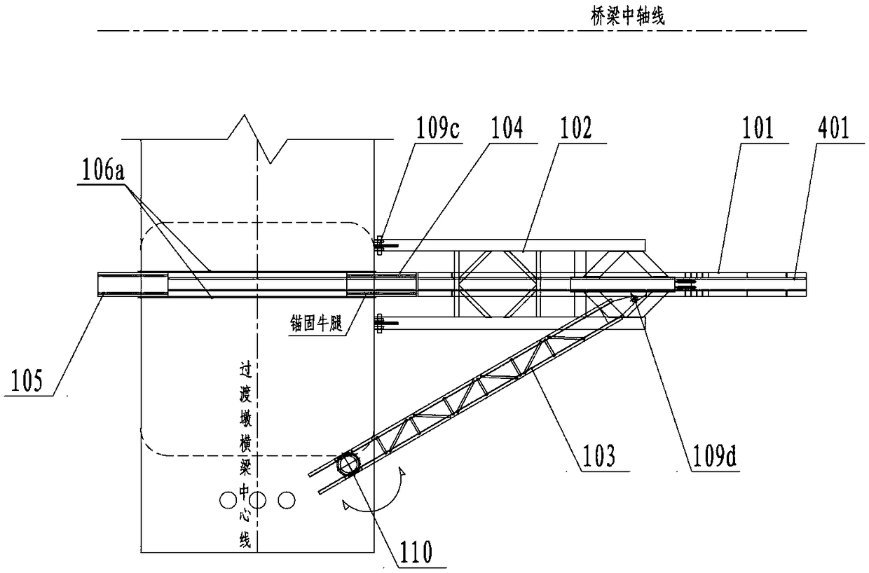 Telescopic bracket, steel box girder hoisting device and hoisting method