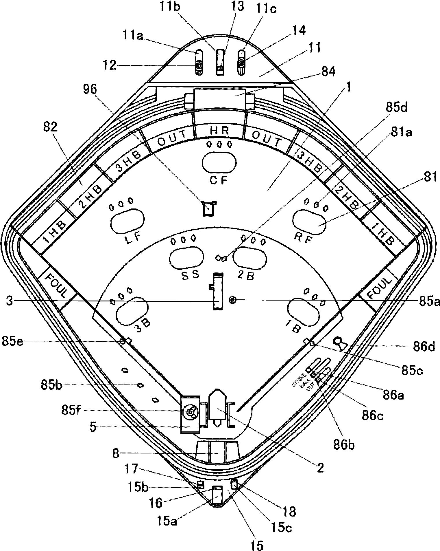 Baseball game disk