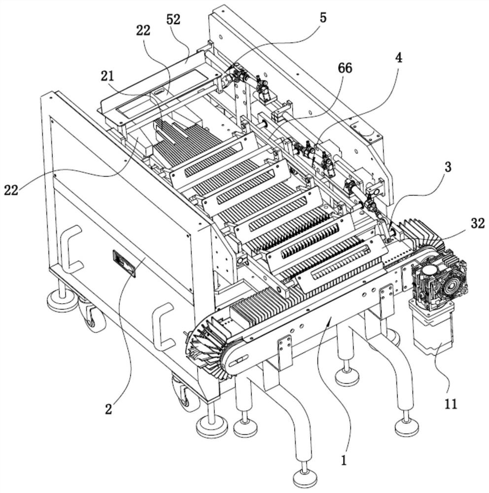 A kind of bag conveying and buffering equipment