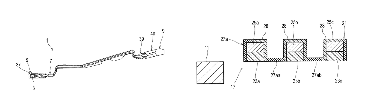 Wiring thin plate having aerial wiring portion and method of manufacturing the same