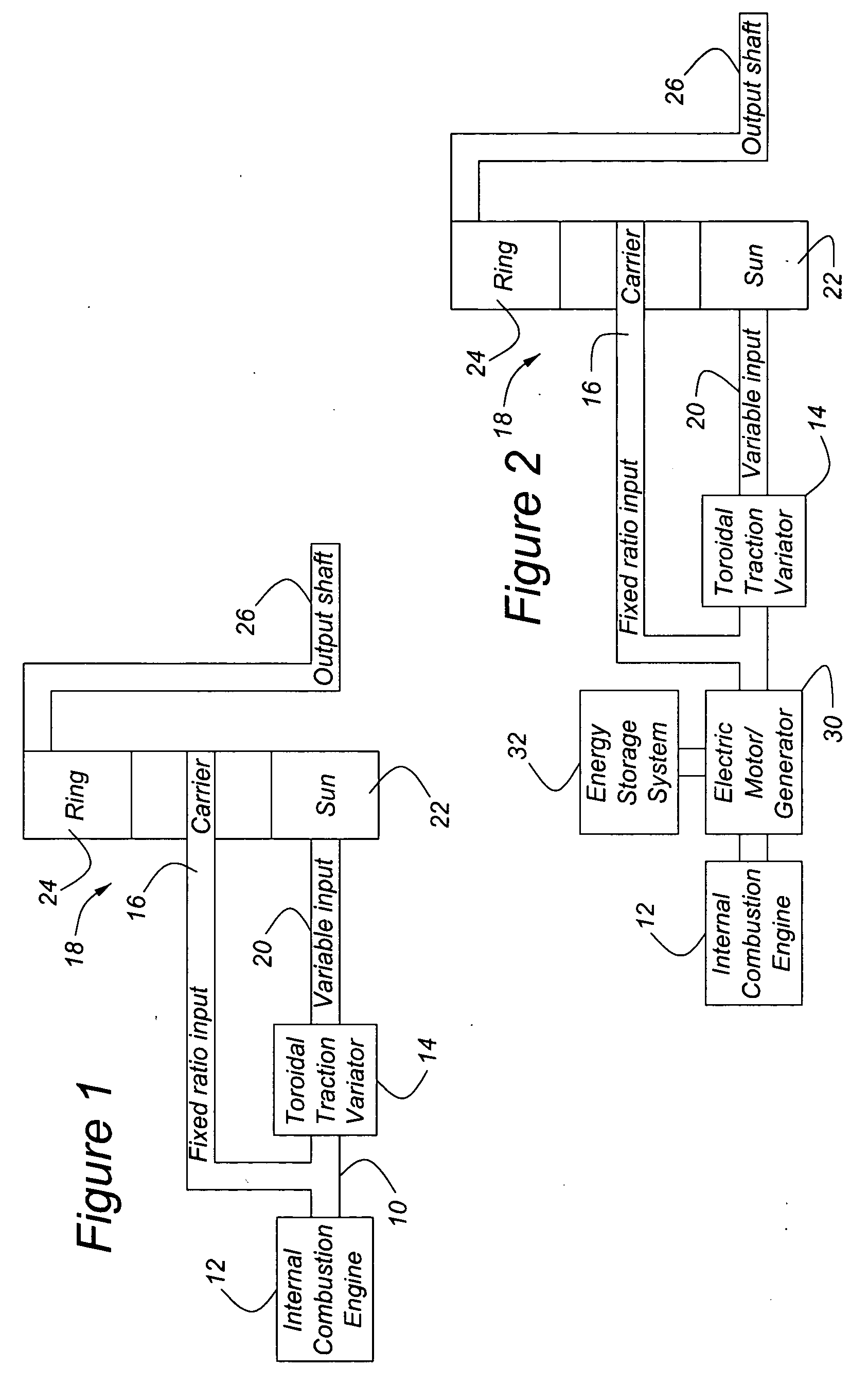 Electric and hybrid electric powertrain for motor vehicles