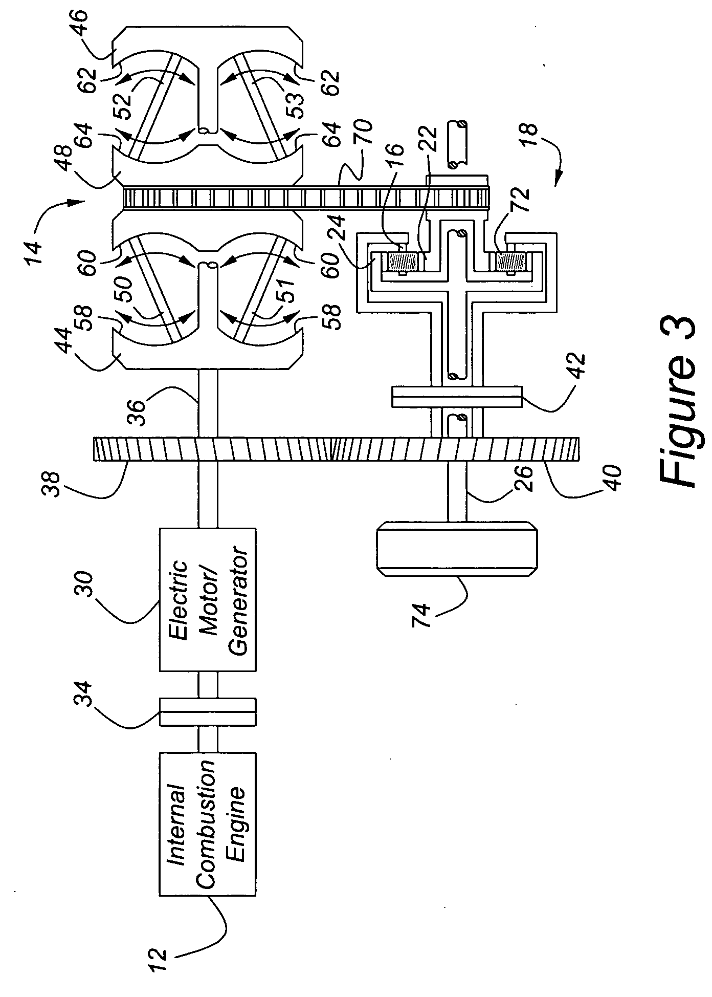 Electric and hybrid electric powertrain for motor vehicles