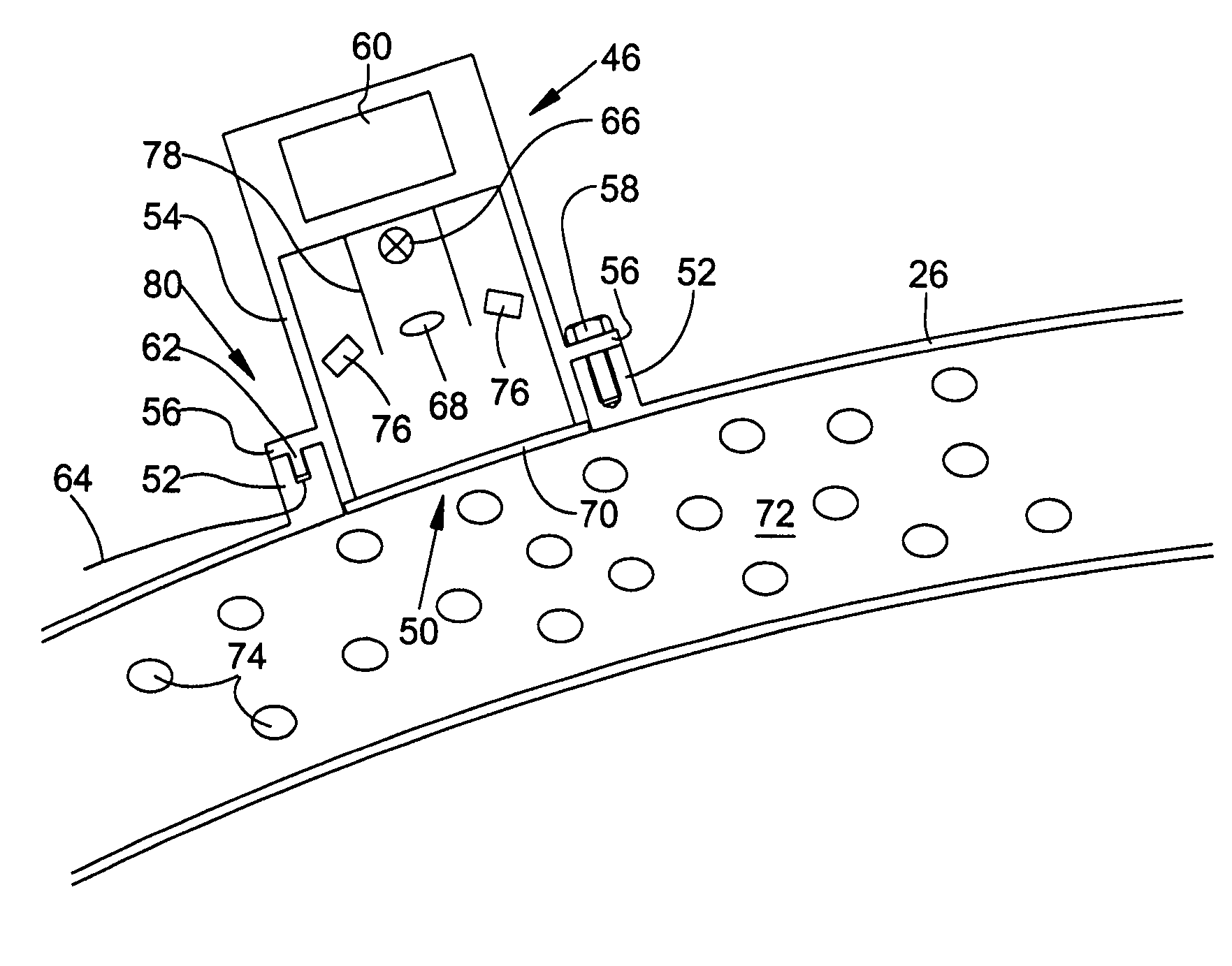 Crop measuring arrangement