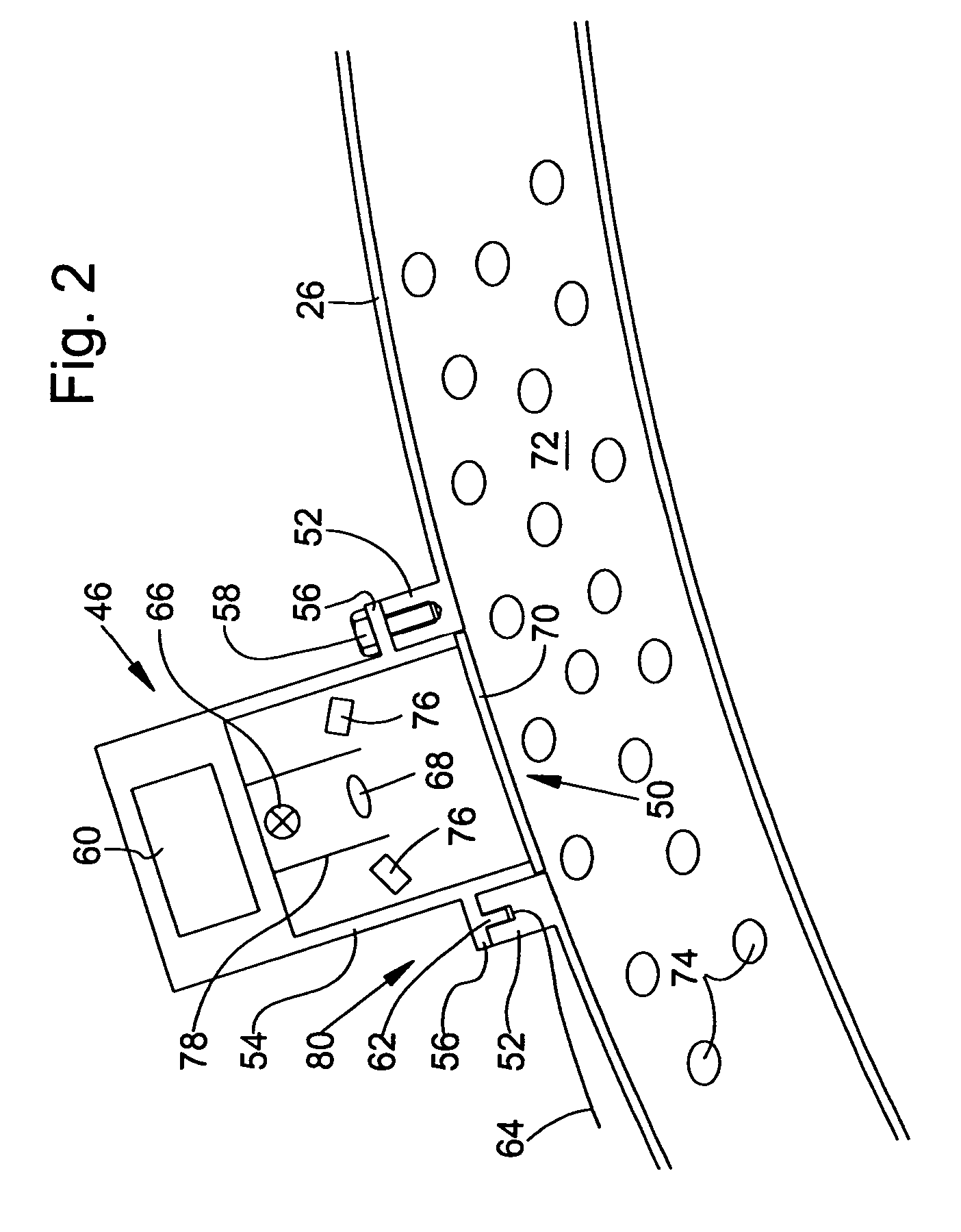 Crop measuring arrangement