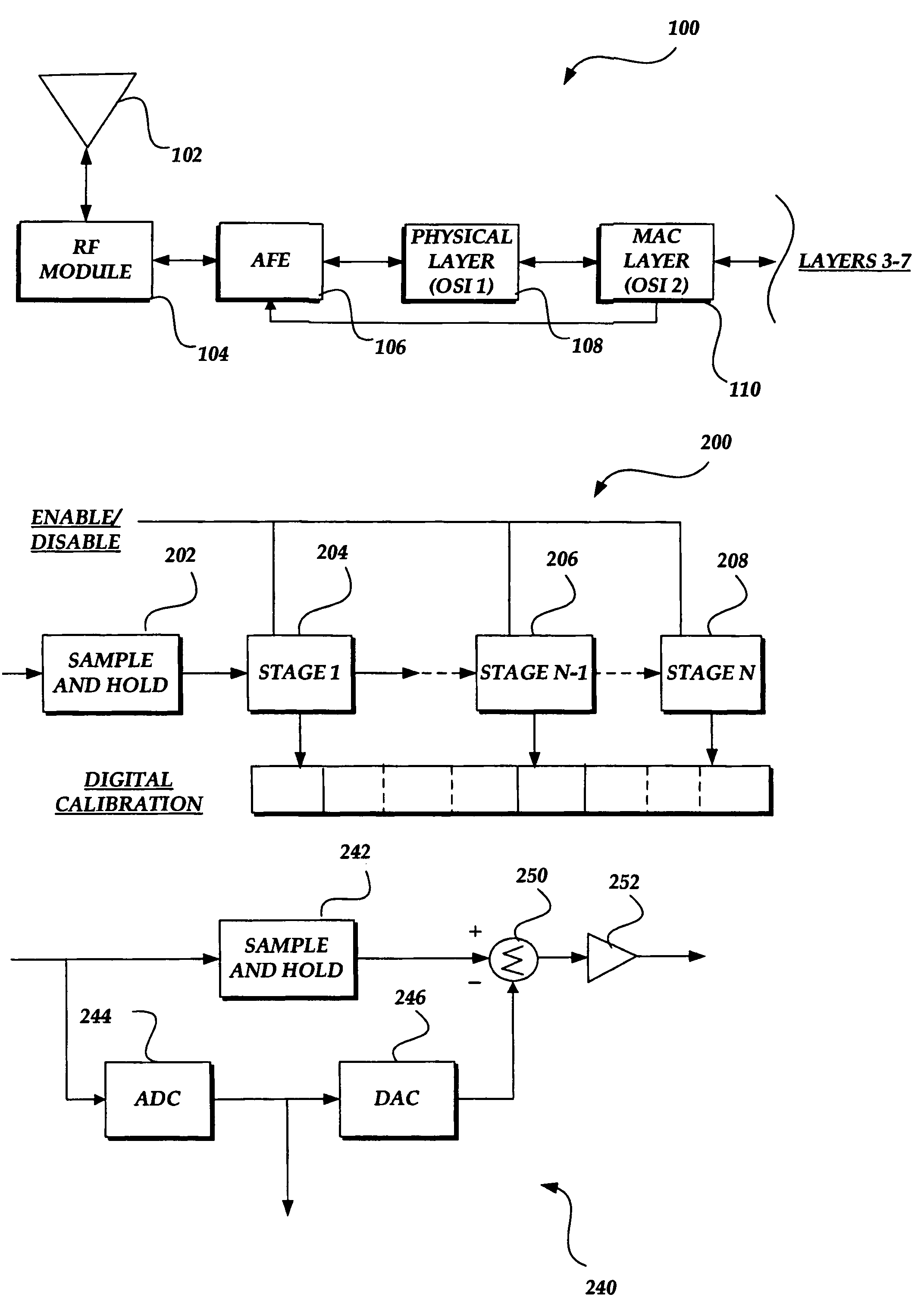 Analog to digital converter with power-saving adjustable resolution