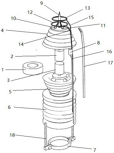 Double helix cable entry