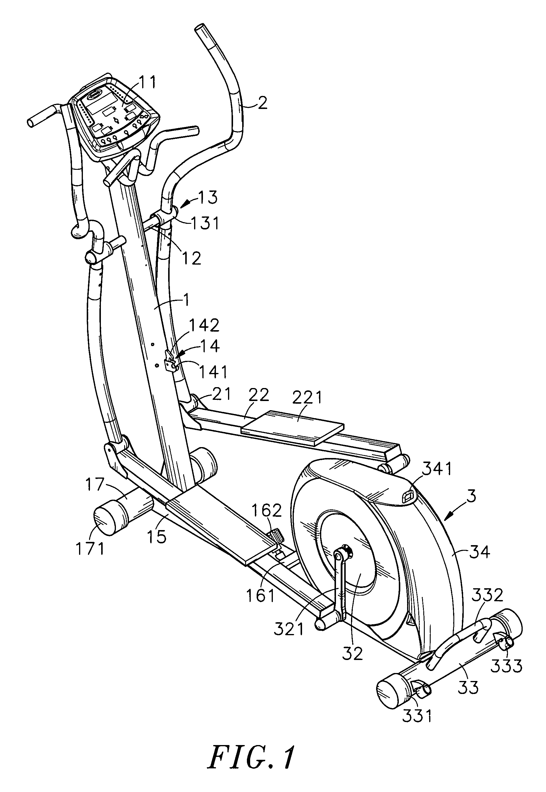 Folding exercising machine