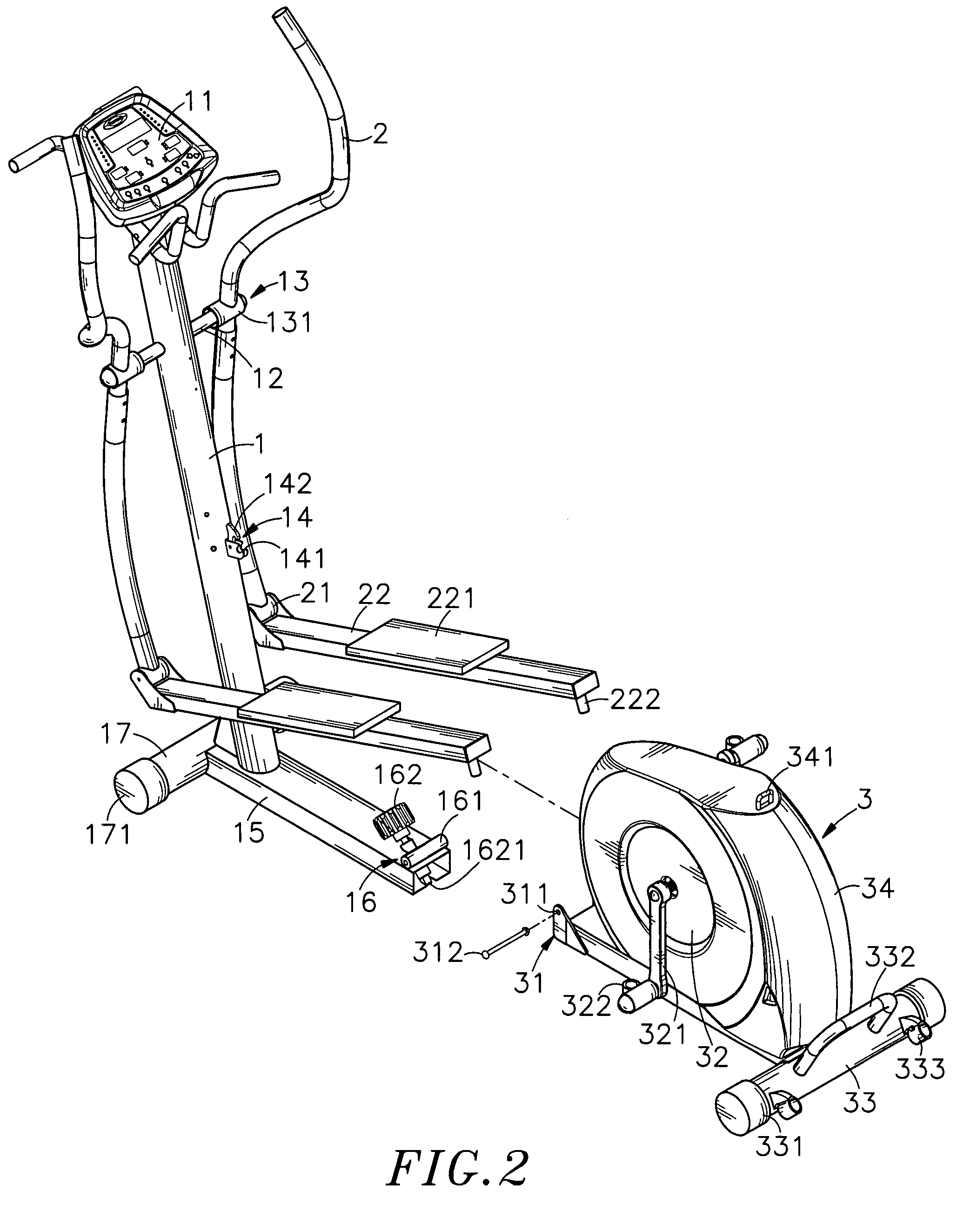 Folding exercising machine