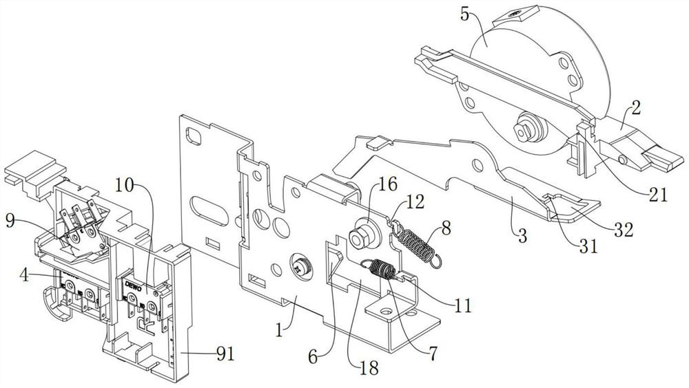 Lock hook with simple structure and high reliability