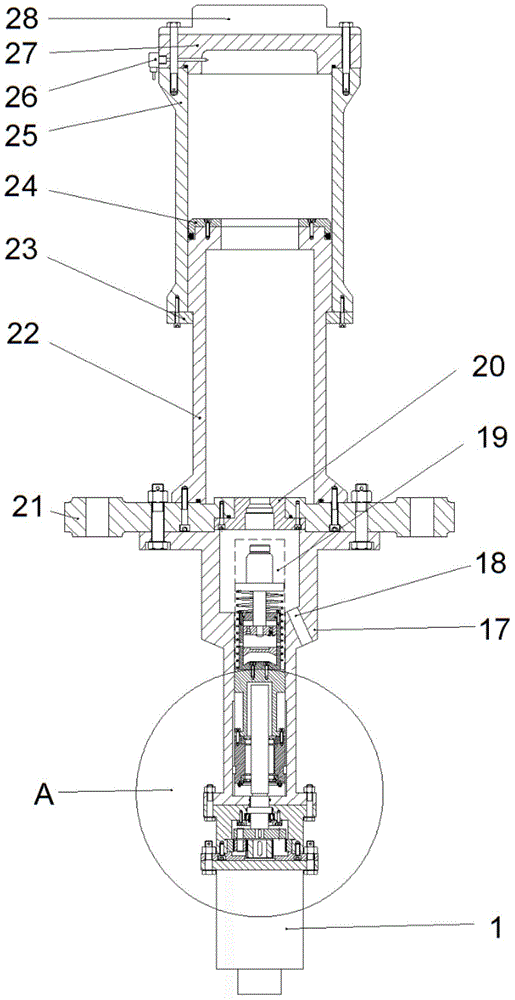 Hydraulic extension cushion with planetary roller screw driven by alternating-current servo synchronous motor