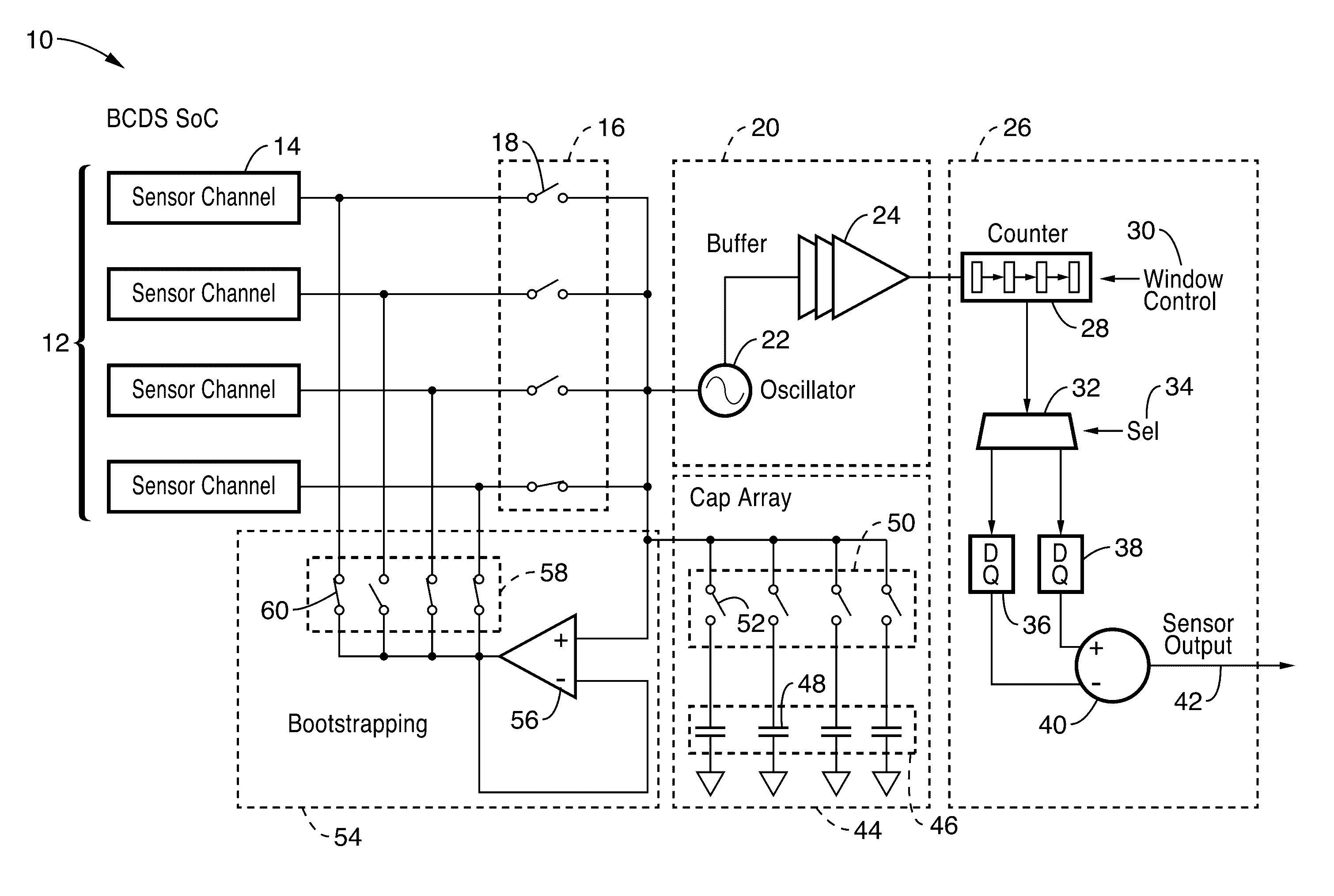 Bootstrapped and correlated double sampling (BCDS) non-contact touch sensor for mobile devices