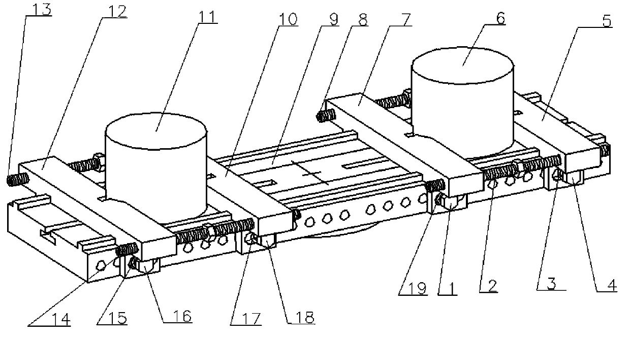 Rotation surface precision machining clamp with adjustable off-axis quantity