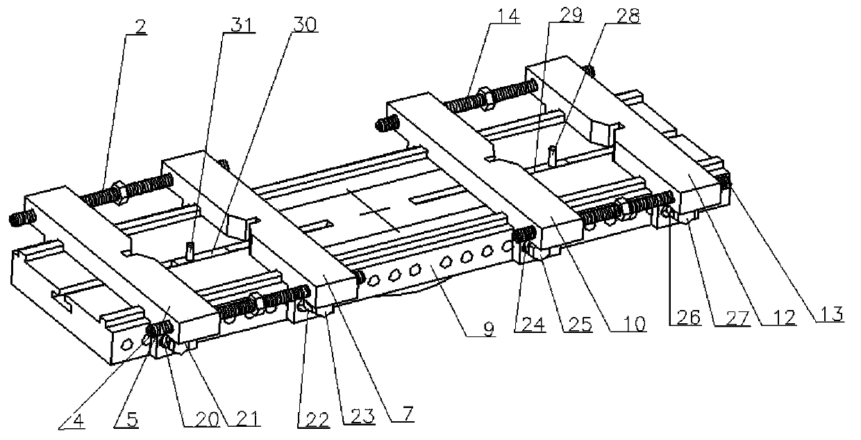 Rotation surface precision machining clamp with adjustable off-axis quantity