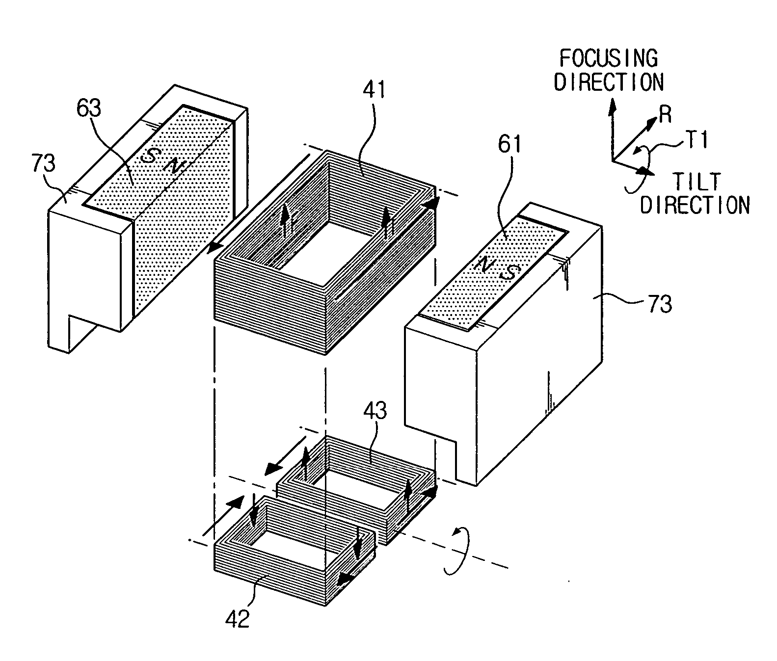 Optical pickup actuator and optical recording and/or reproducing apparatus