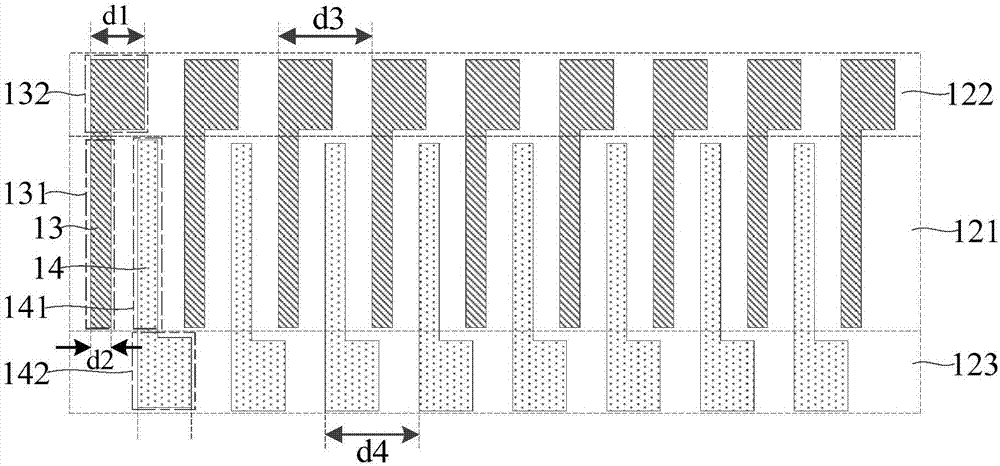 Array substrate, display panel, and testing method of display panel